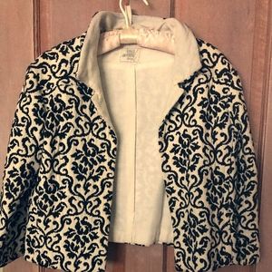 Vintage Classic Black & White Suit 1950's